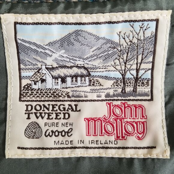 John Molloy Donegal Tweed Mens 44* Wool Sport Coat Blazer Jacket Ireland - Picture 7 of 10